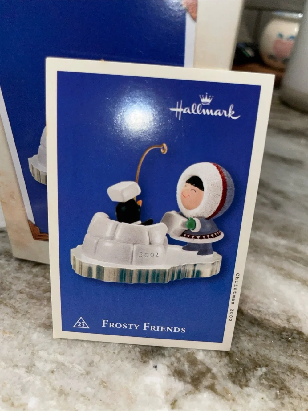 Hallmark 2002 Frosty Friends Keepsake Ornament #23 in Series Penguin Igloo IOB